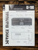 Kenwood GE-1100 Equalizer  Service Manual *Original*