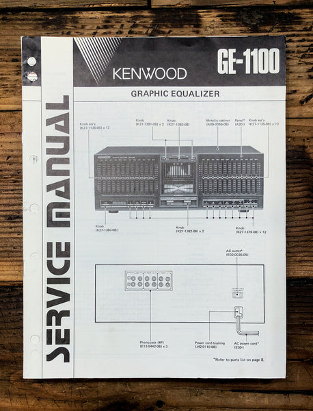 Kenwood GE-1100 Equalizer  Service Manual *Original*