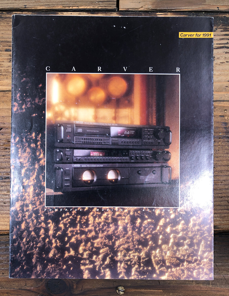 Carver Silver Seven &  1991 Product Line-up 8pg Foldout Brochure *Original*