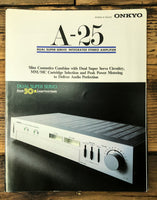 Onkyo A-25 Amplifier 3 pg Dealer Brochure  *Original*