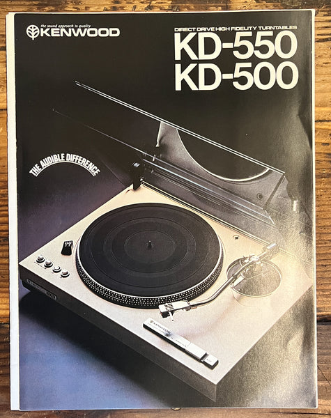 Kenwood KD-500 KD-500  Turntable 3pg Dealer Brochure  *Original*