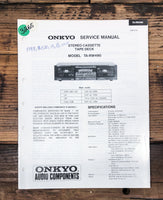 Onkyo TA-RW490 Cassette  Service Manual *Original*