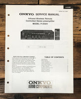 Onkyo P-3150V Preamp / Preamplifier Service Manual *Original*