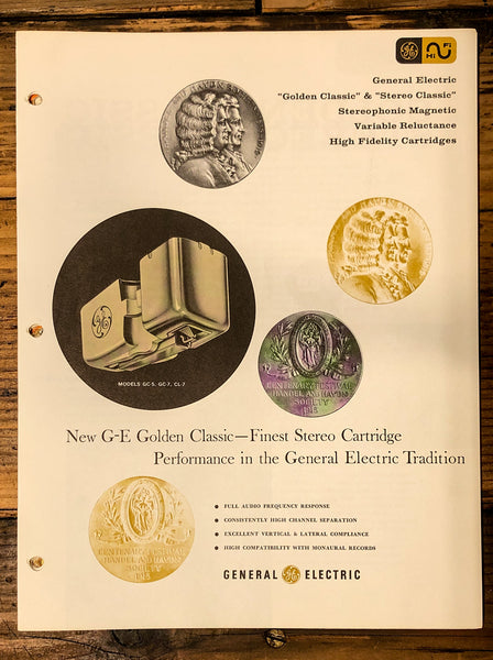 General Electric Golden Classic GC-5 GC-7 CL-7 Phono 3pg Brochure  *Original*