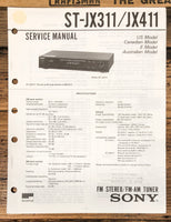 Sony ST-JX311 ST-JX411 Tuner  Service Manual *Original*