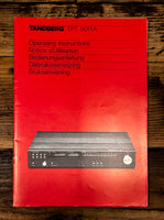 Tandberg TPT 3011A Tuner  Owner / User Manual *Original*