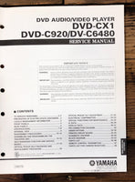 Yamaha DVD-CX1 DVD-C920 DV-C6480 DVD Player  Service Manual *Original*