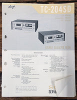 Sony TC-204SD Cassette  Service Manual *Original*