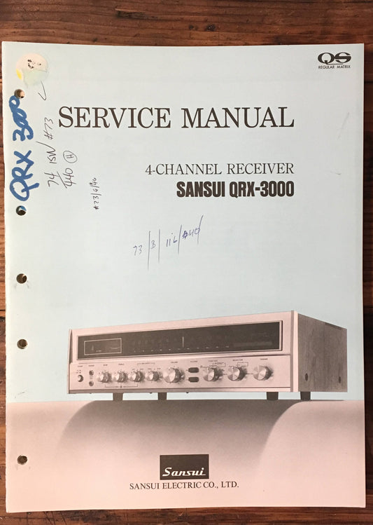 Sansui QRX-3000 Receiver Service Manual *Original*