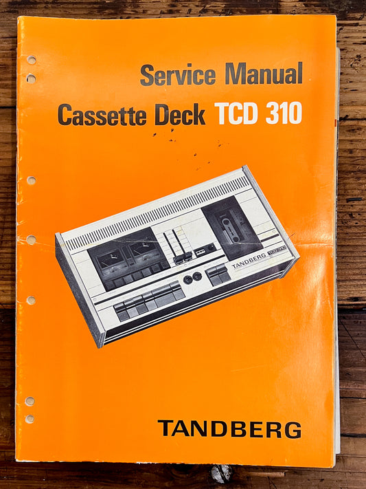 Tandberg TCD-310 TCD310 Cassette  Service Manual *Original*