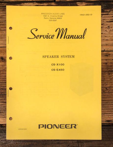 Pioneer CS-X100 Speaker Service Manual *Original*