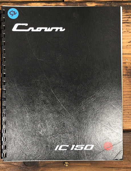 Crown IC-150 IC150 Preamp / Preamplifier  Owner / User Manual *Original*