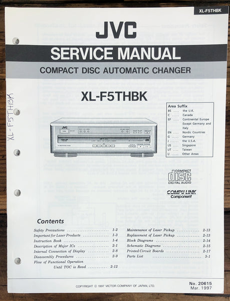 JVC XL-F5TH XL-F5THBK CD Player  Service Manual *Original*