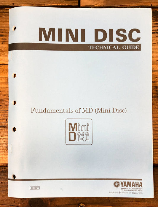 Yamaha Fundamentals of MiniDisc MD Technical Guide Service Manual *Original*