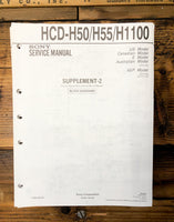 Sony HCD-H50 HCD-H55 HCD-H1100 Stereo Supp. Service Manual *Original*