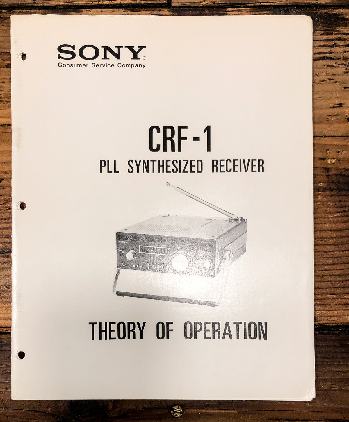 Sony CRF-1 Receiver Theory of Operation Manual *Original*