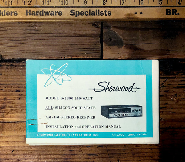 Sherwood S-7800 Receiver  Owner / User Manual *Original*