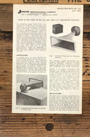 Jensen RP-201 A-61 Speaker  Owners / User Manual *Original*