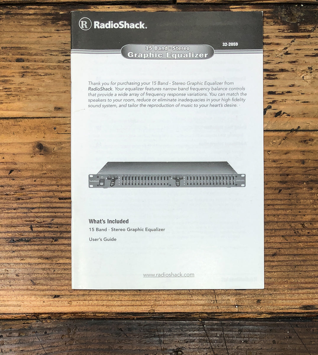 Radioshack 32-2059 15 Band Equalizer Owners / User Manual *Original*
