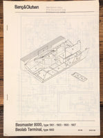 Bang Olufsen B&O Beomaster 8000 Beolab Terminal Receiver Service Manual *Orig*