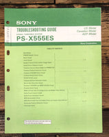 Sony PS-X555ES Turntable Troubleshooting Guide Service Manual *Original*