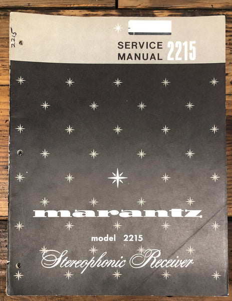 Marantz Model 2215 Receiver Service Manual *Original*