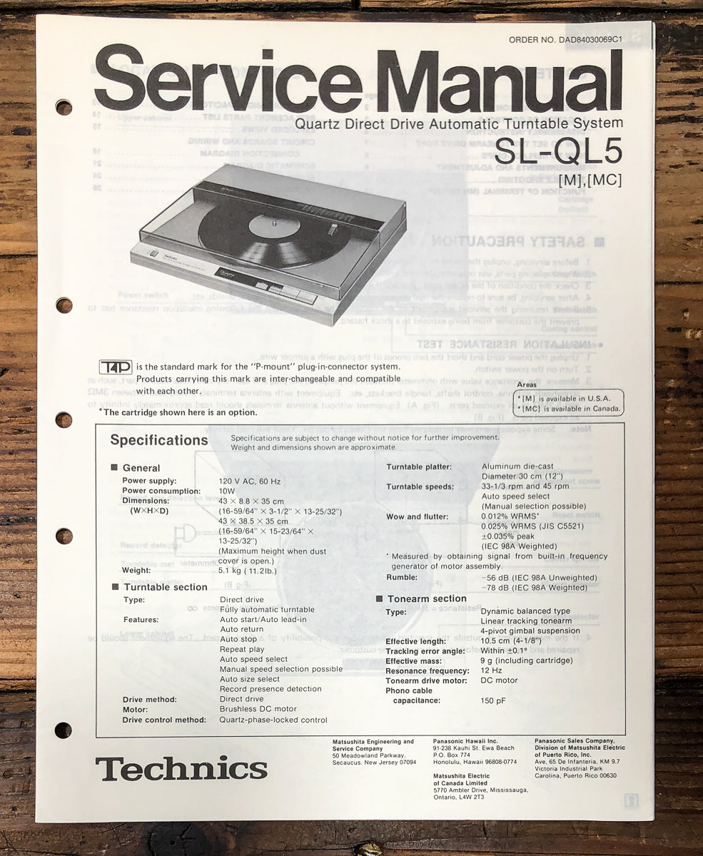 Record Player / Turntable Service Manual – Vintage Audio Store ...