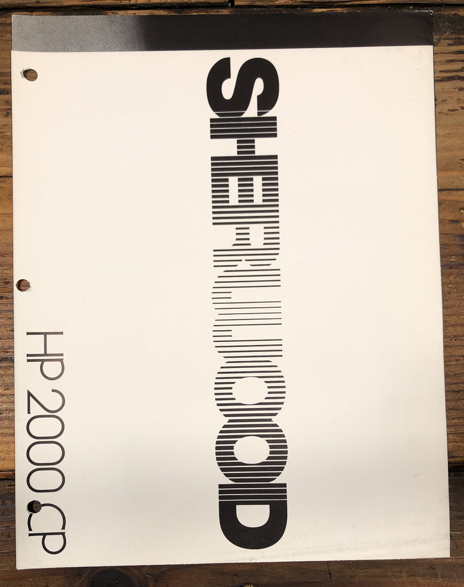 Sherwood HP 2000CP HP2000CP Amplifier Dealer Brochure *Original*