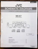 JVC MX-K7 Stereo Schematic Diagram Service Manual *Original*