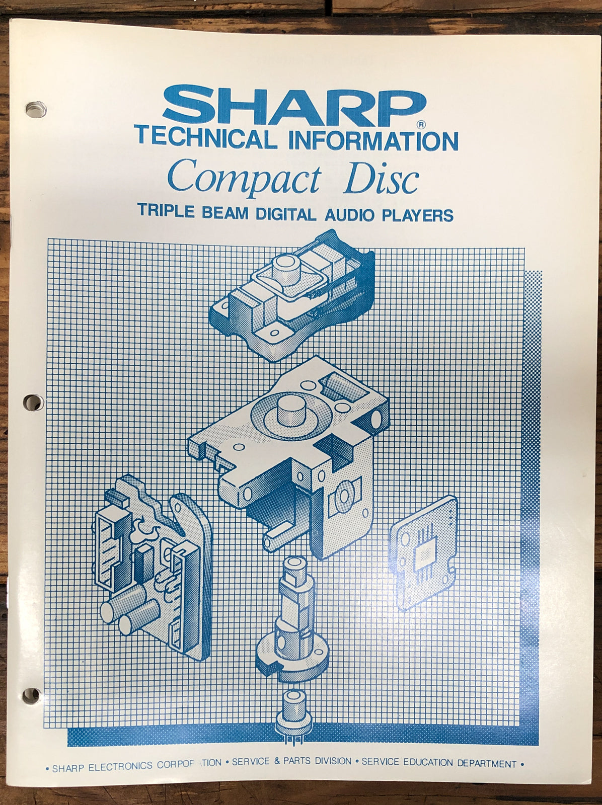 Sharp Triple Beam CD Players   Technical Information Manual *Original*