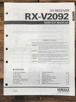 Yamaha RX-V2092 Receiver  Service Manual *Original*