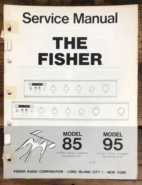Fisher Model 85 Model 95 Receiver  Service Manual *Original*