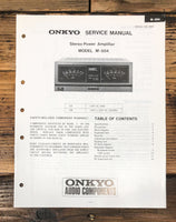 Onkyo M-504 Amplifier  Service Manual *Original*