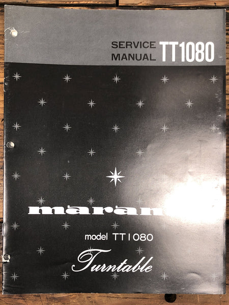 Marantz TT1080 TT-1080 Record Player / Turntable  Service Manual *Original*