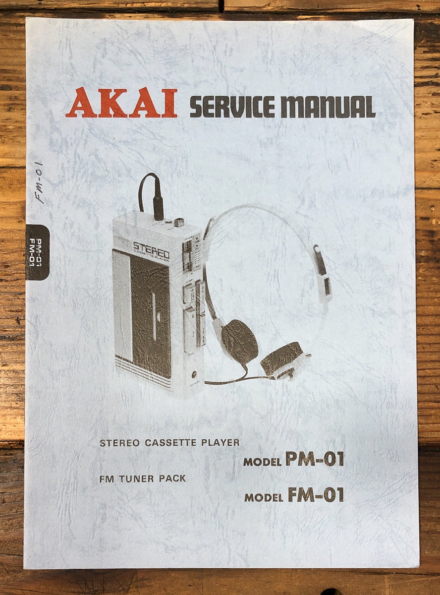 Akai PM-01 FM-01 Personal Stereo Service Manual *Original*