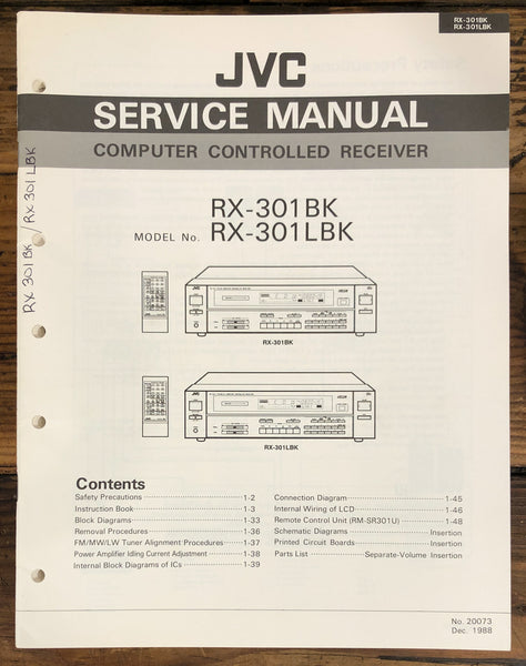 JVC RX-301 BK LBK Receiver  Service Manual *Original*