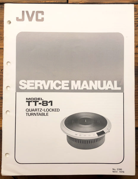 JVC TT-81 Turntable  Service Manual *Original*