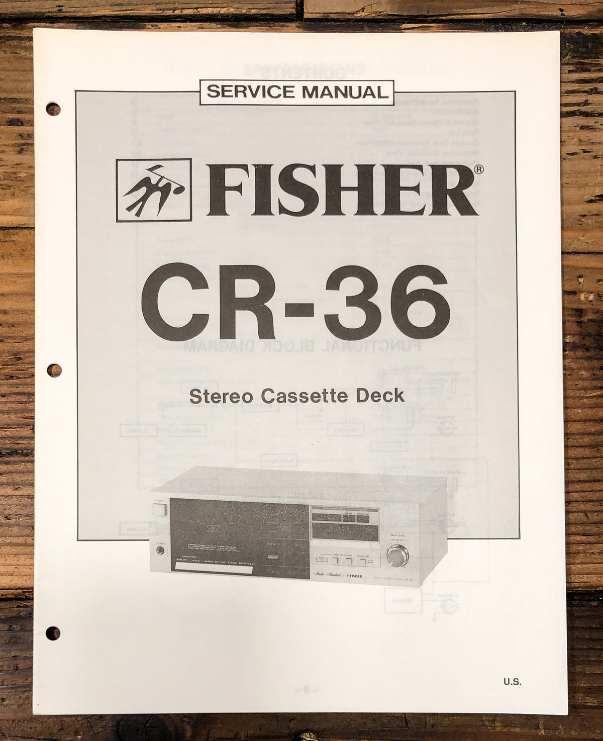Fisher CR-36 Cassette Service Manual *Original*