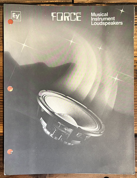 Electrovoice EV FORCE 10 12 15 Speaker Spec Sheet  *Original*