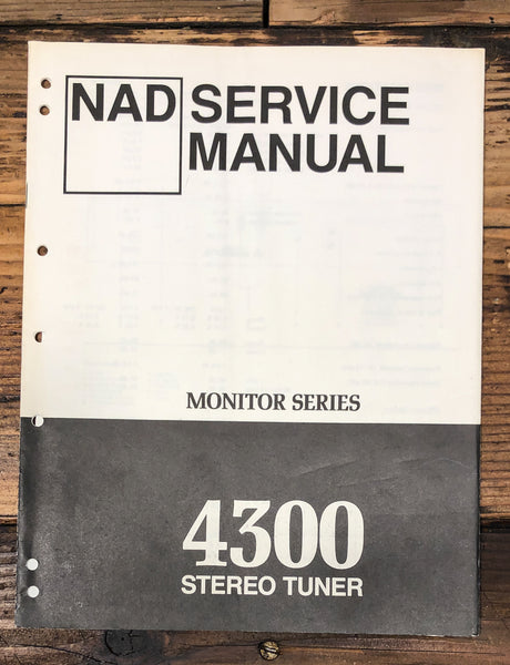NAD Model 4300 Tuner Service Manual *Original*