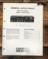 Onkyo P-3160 P-3160P Preamp / Preamplifier Service Manual *Original*