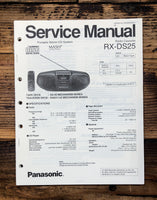 Panasonic RX-DS25 Radio Cassette  Service Manual *Original*