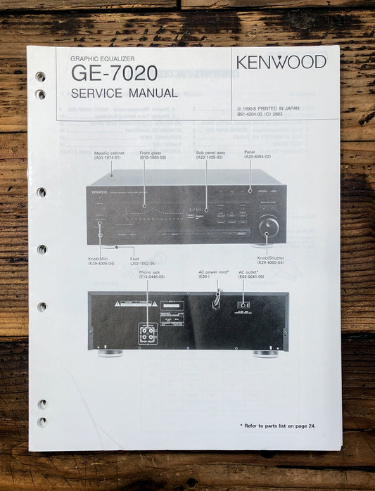 Kenwood GE-7020 Equalizer  Service Manual *Original*