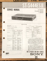 Sony ST-S444ES II / 2 Tuner  Service Manual *Original*