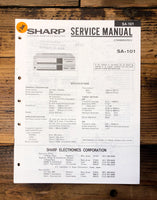 Sharp SA-101 Amplifier  Service Manual *Original*