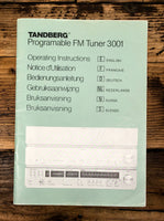 Tandberg Model 3001 Tuner  Owner / User Manual *Original*