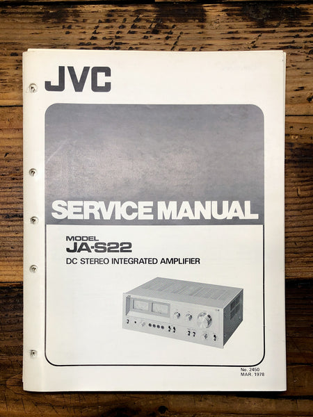 JVC JA-S22 Amplifier  Service Manual *Original*