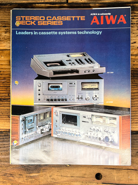 Aiwa AD-1250 6300 6800 6900 Cassette 3pg Dealer Brochure  *Original*