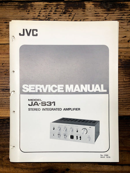 JVC JA-S31 Amplifier  Service Manual *Original*