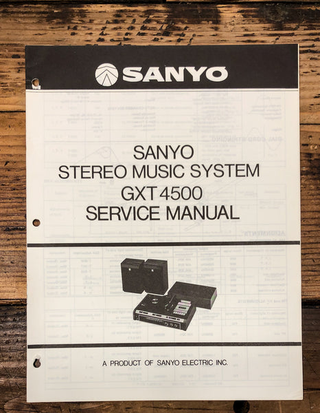 Sanyo GXT 4500 Stereo  Service Manual *Original*